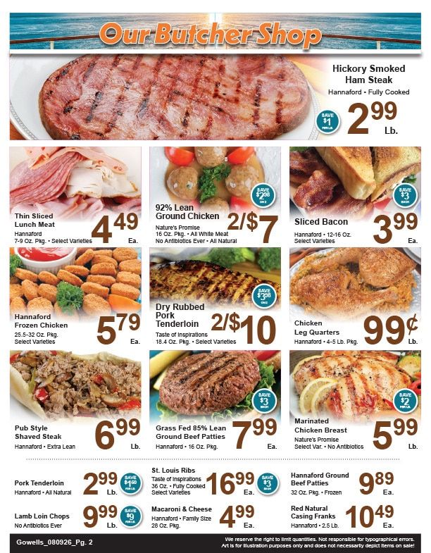 Gowell's Shop 'n Save Weekly Ad August 9 - 15, 2026
