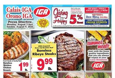 Orono IGA Weekly Ad August 9 - 15, 2026