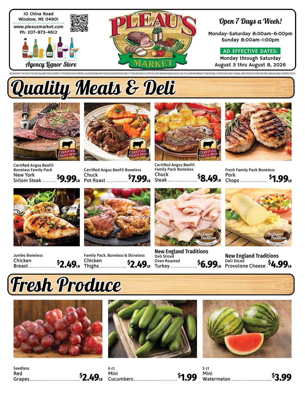 Pleau's Market Weekly Ad August 9 - 15, 2026