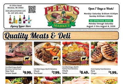Pleau's Market Weekly Ad August 9 - 15, 2026