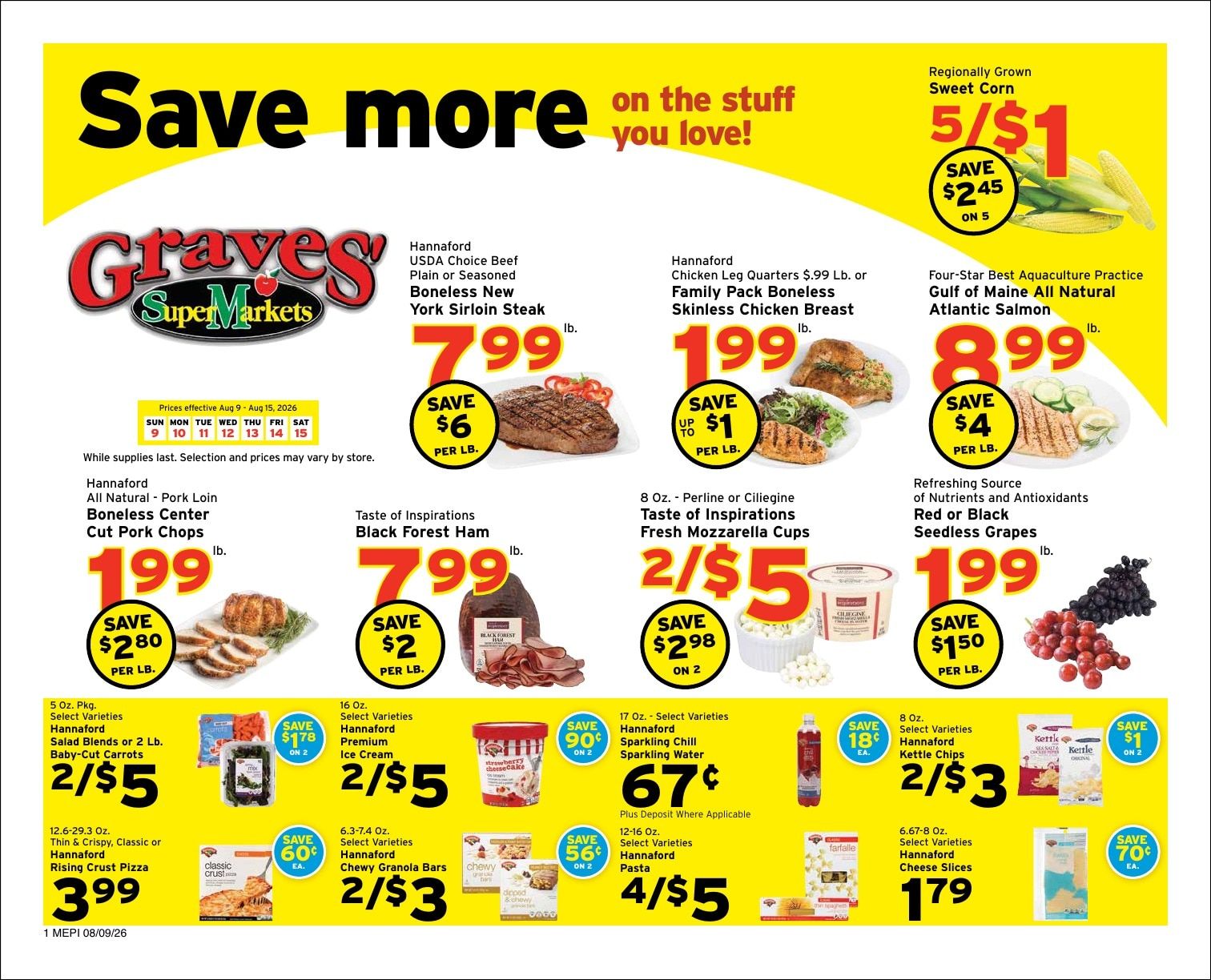 Graves' Shop 'n Save Weekly Ad August 9 - 15, 2026