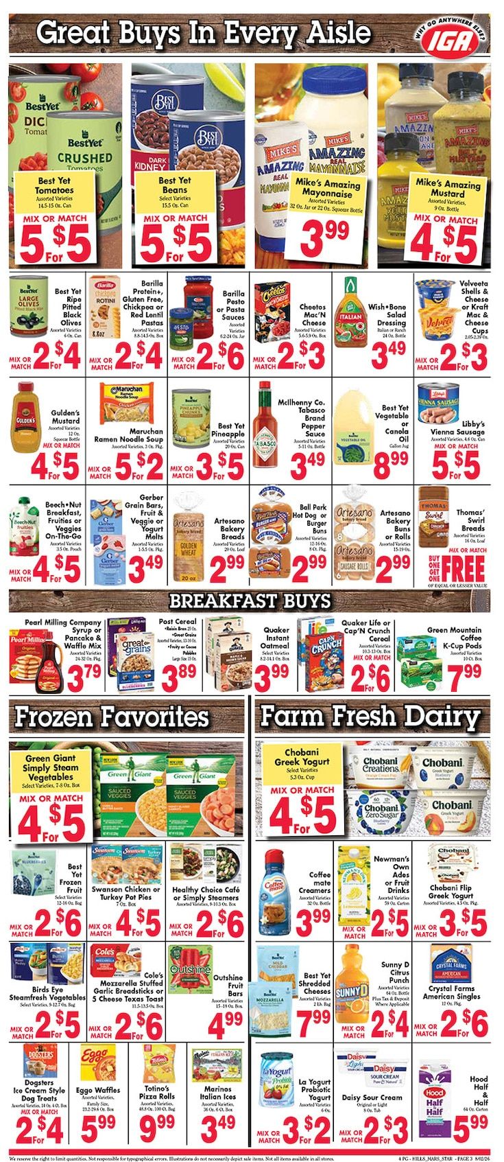 Tweedie IGA Weekly Ad August 3 - 9, 2026