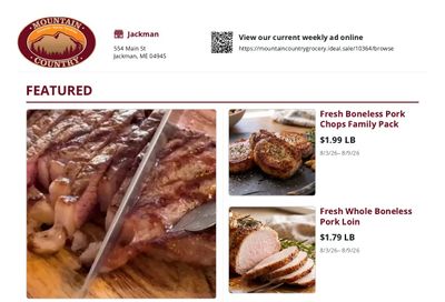 Mountain Country Grocery Weekly Ad August 3 - 9, 2026