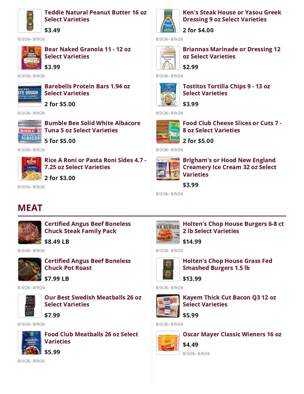 Mountain Country Grocery Weekly Ad August 3 - 9, 2026
