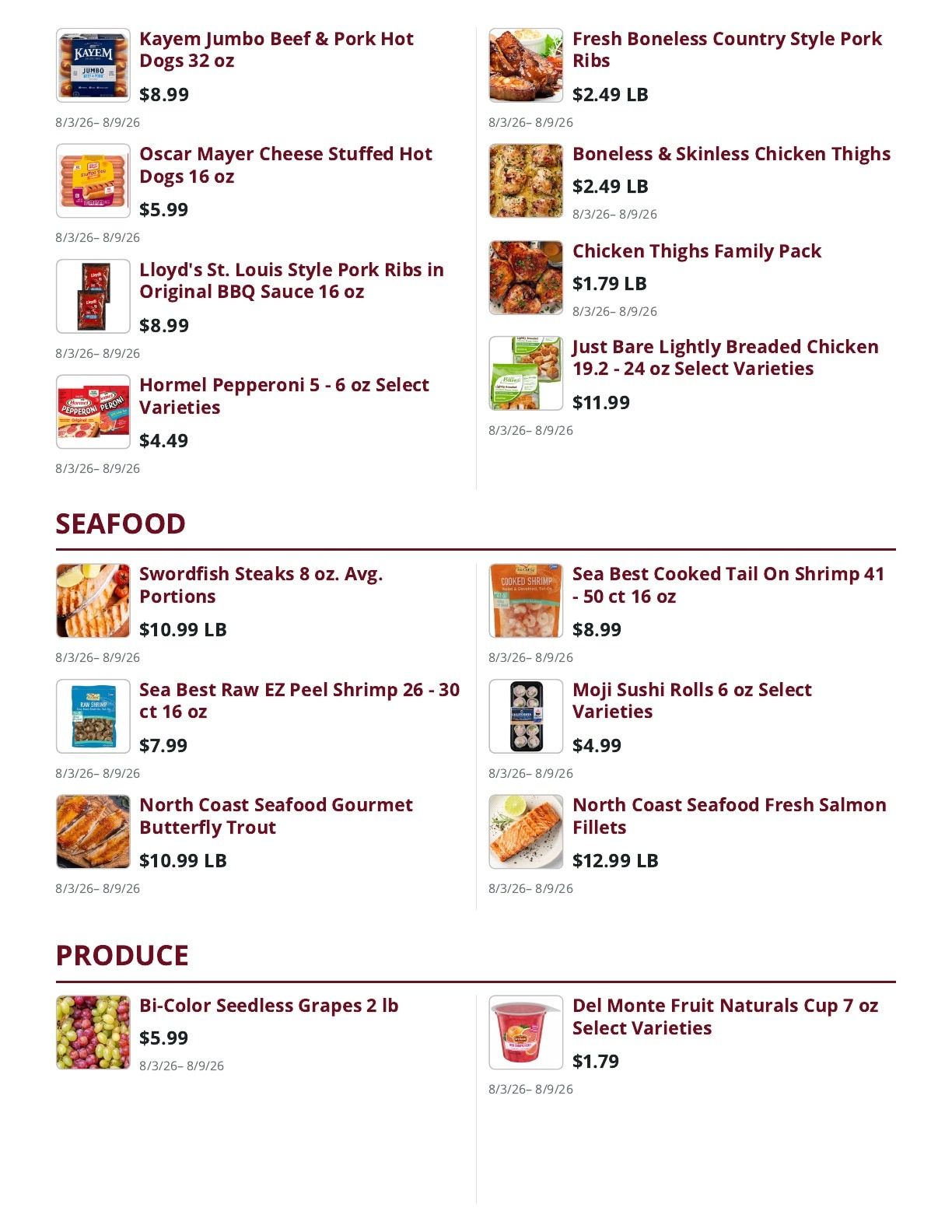 Mountain Country Grocery Weekly Ad August 3 - 9, 2026