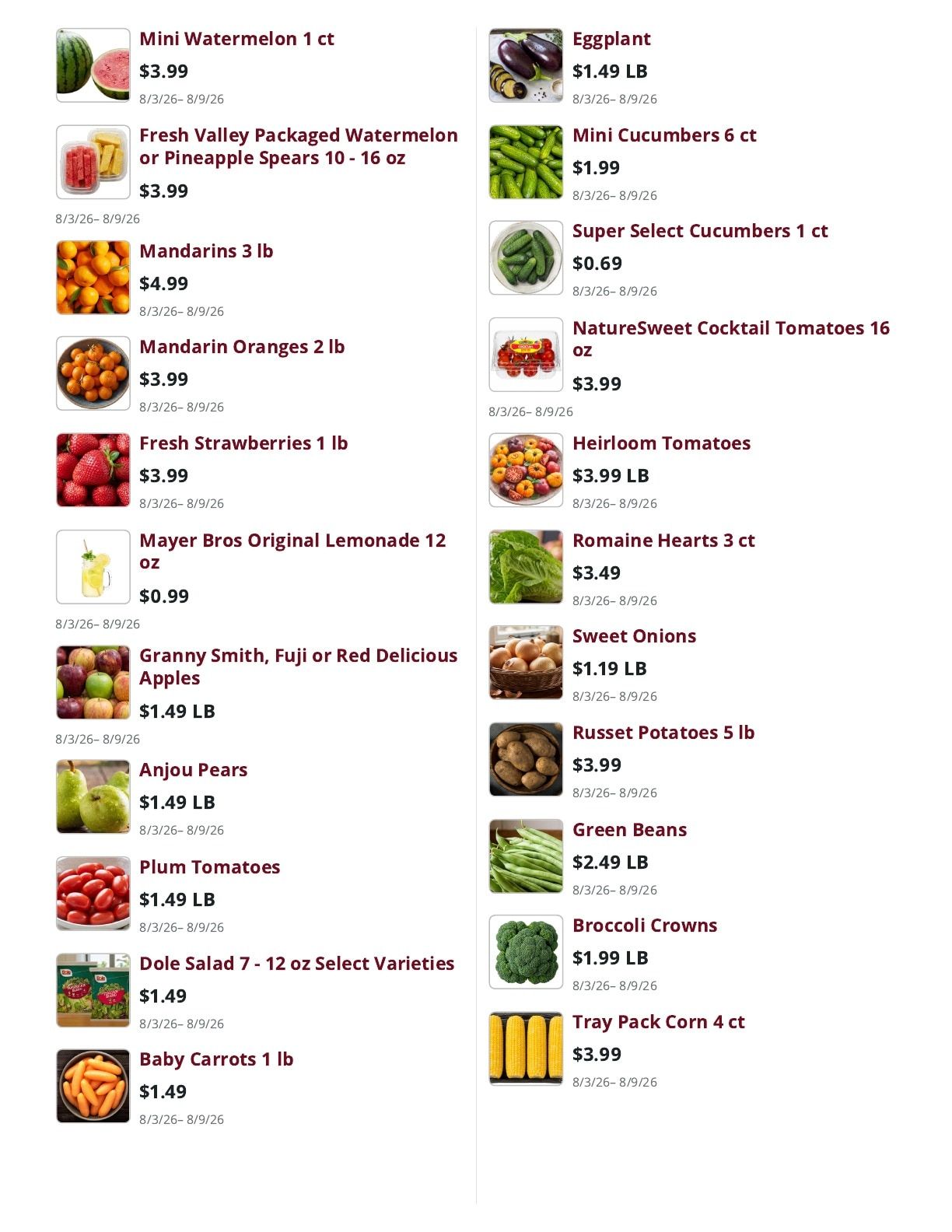 Mountain Country Grocery Weekly Ad August 3 - 9, 2026