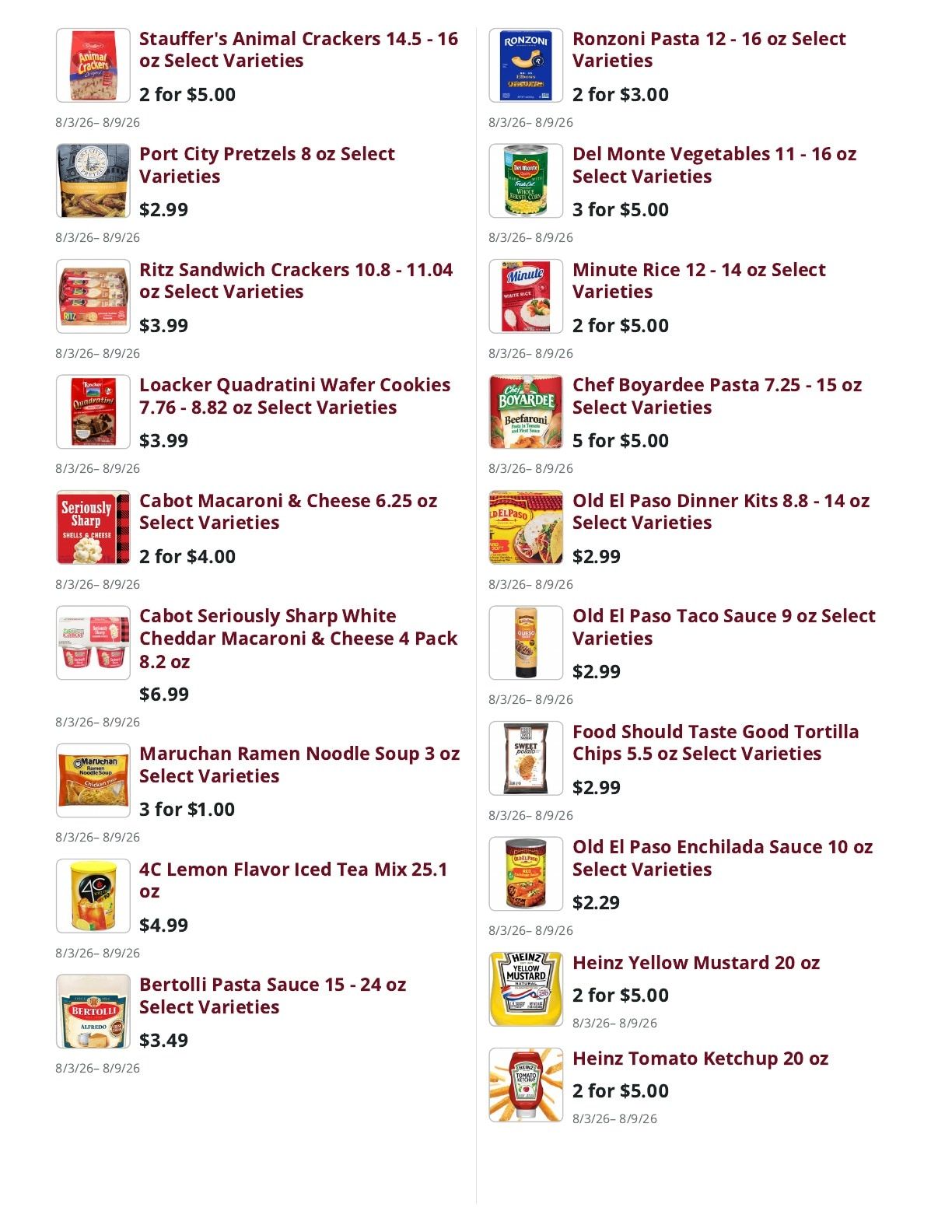 Mountain Country Grocery Weekly Ad August 3 - 9, 2026