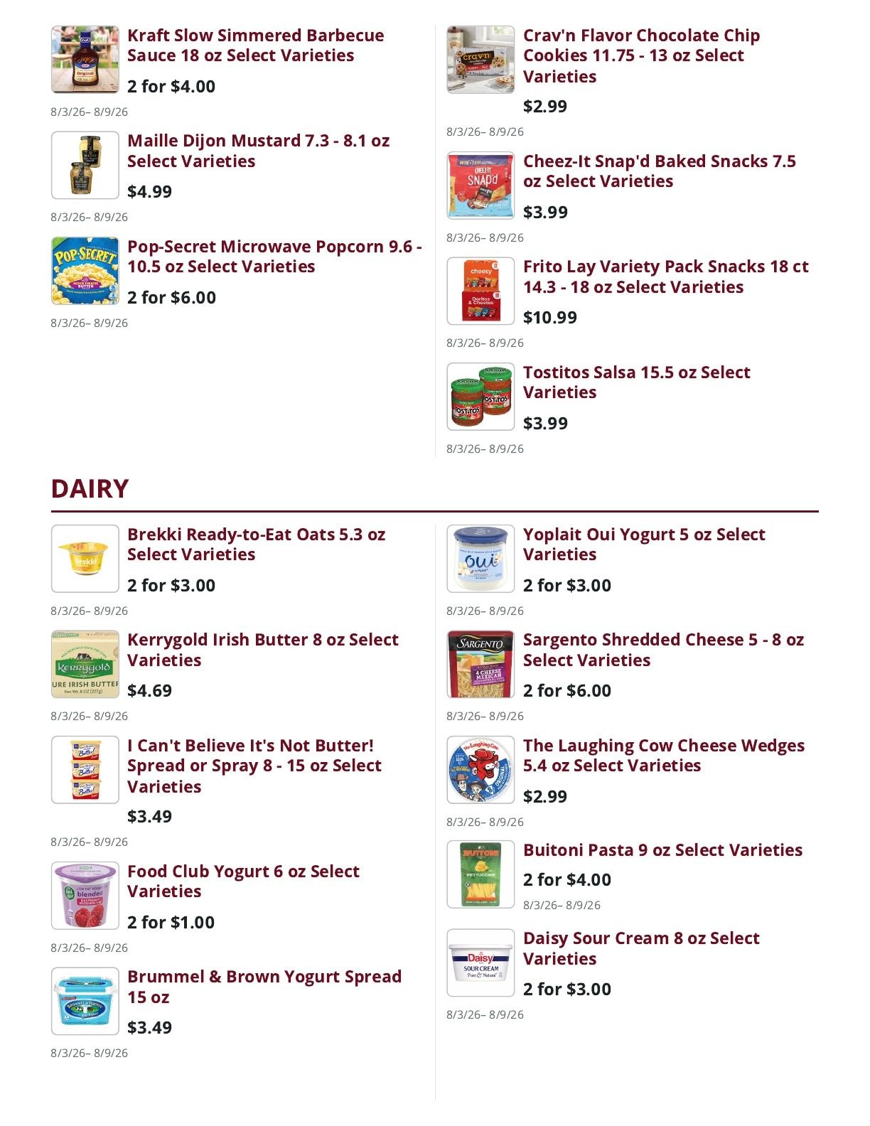 Mountain Country Grocery Weekly Ad August 3 - 9, 2026