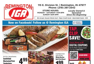 Remington IGA Weekly Ad August 10 - 16, 2026