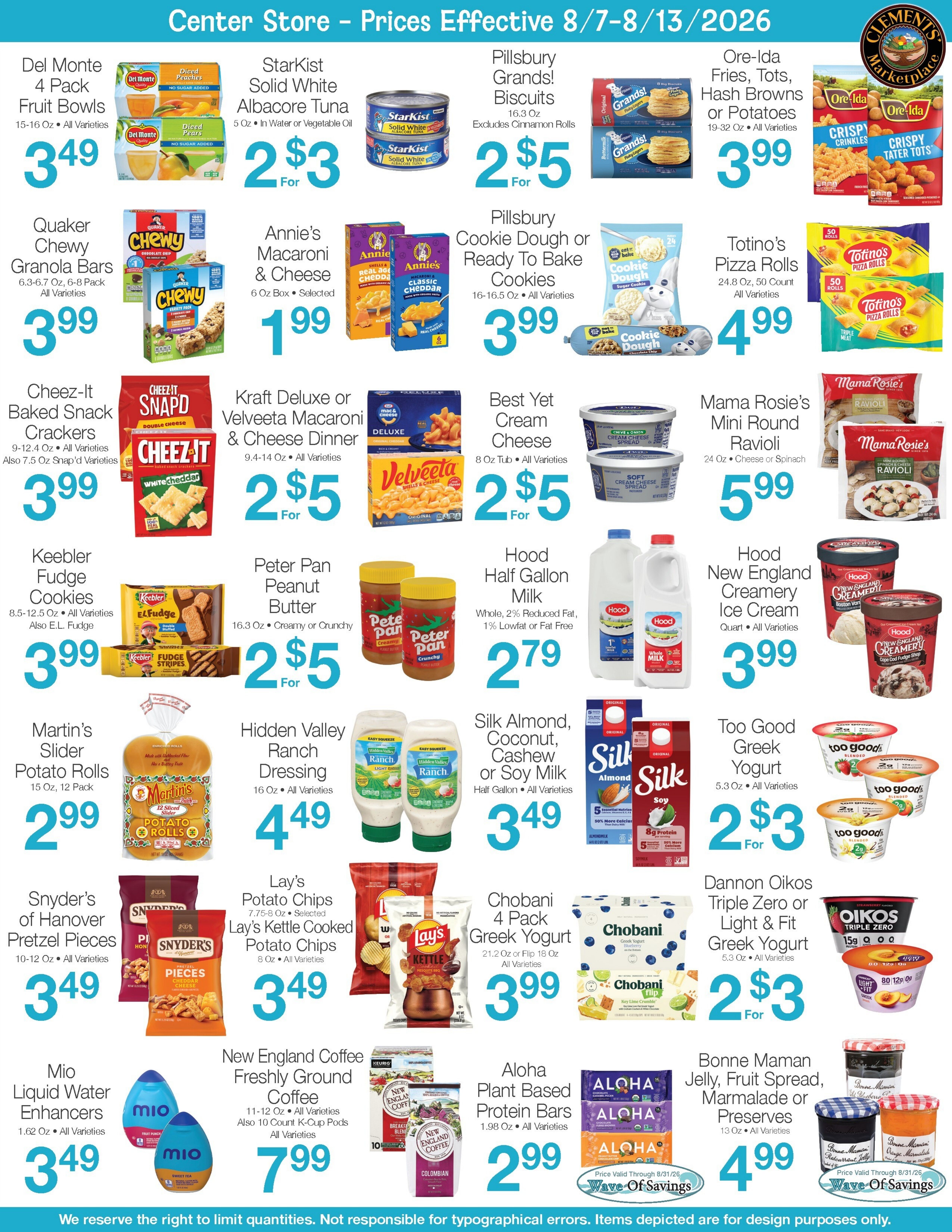 Clements' Marketplace (Plymouth, MA) Weekly Ad August 7 - 13, 2026