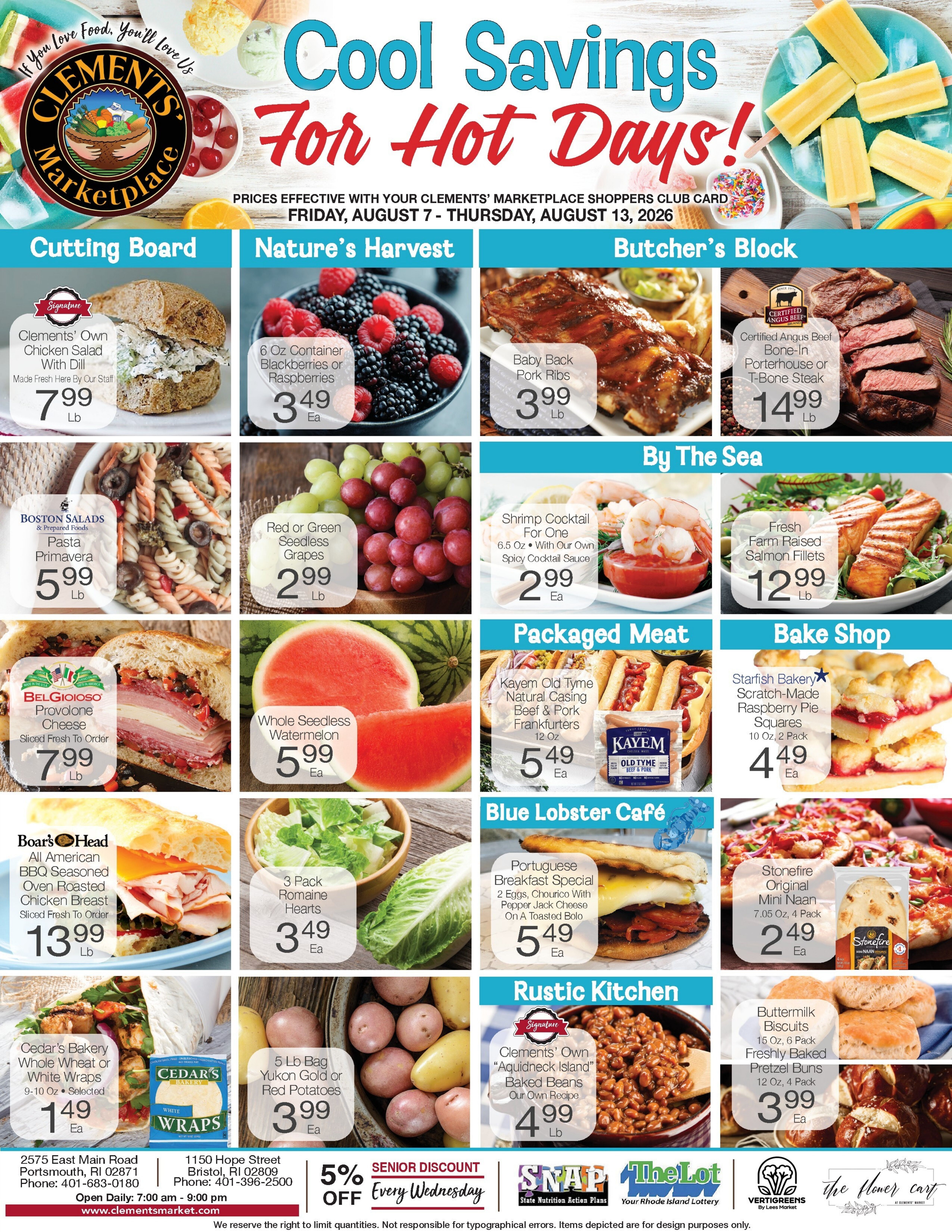 Clements' Marketplace (Rhode Island) Weekly Ad August 7 - 13, 2026
