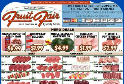 Fruit Fair Weekly Ad August 7 - 13, 2026