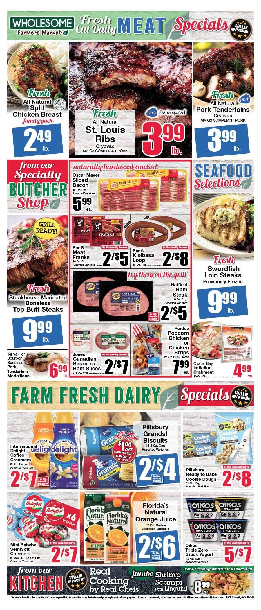 Wholesome Farmers Market Weekly Ad August 7 - 13, 2026