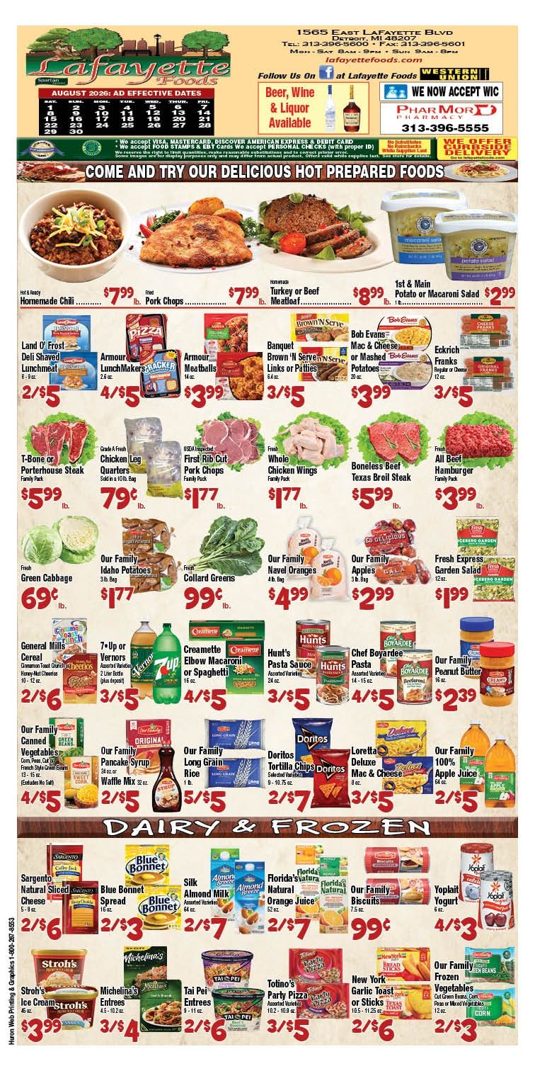 Lafayette Foods Weekly Ad August 1 - 30, 2026