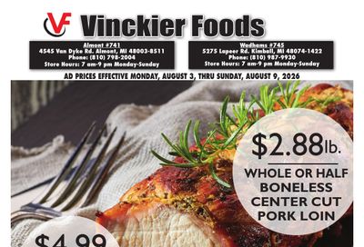 Vinckier Foods (Almont and Kimball, MI) Weekly Ad August 3 - 9, 2026