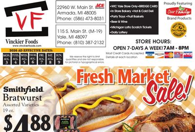 Vinckier Foods (Armada and Yale, MI) Weekly Ad August 3 - 9, 2026