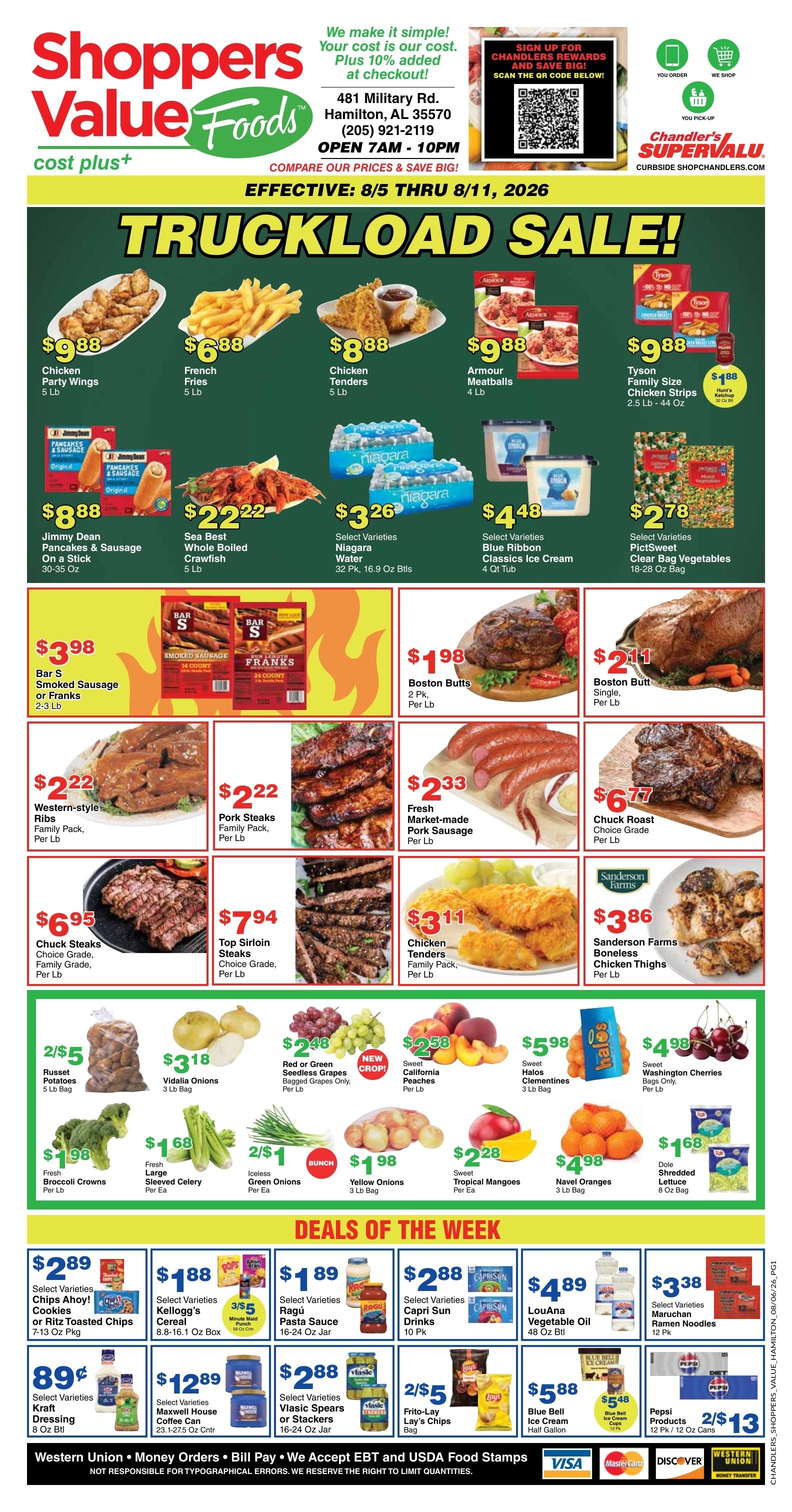 Chandler's Stores (Hamilton, AL) Weekly Ad August 5 - 11, 2026