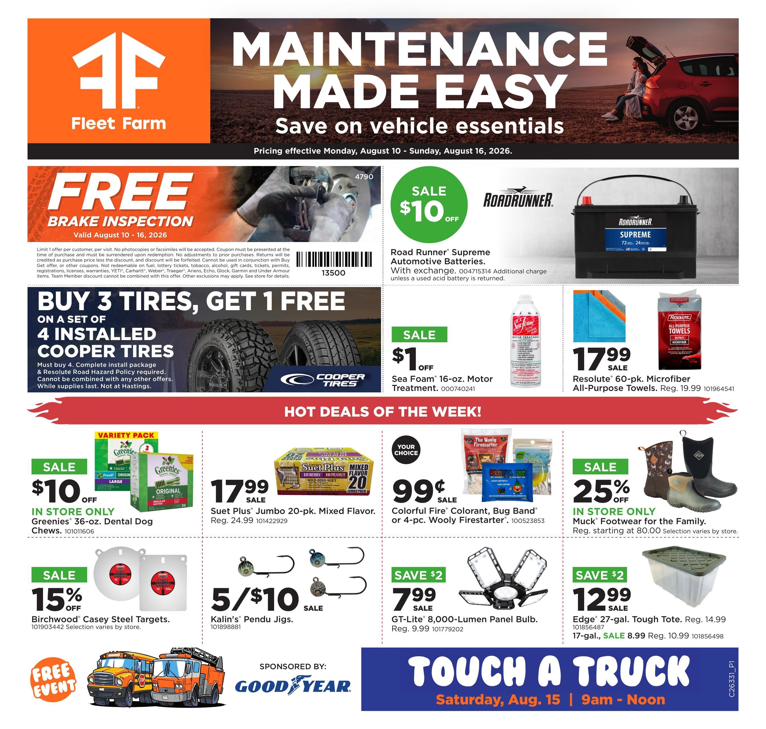 Fleet Farm Weekly Ad August 10 - 16, 2026