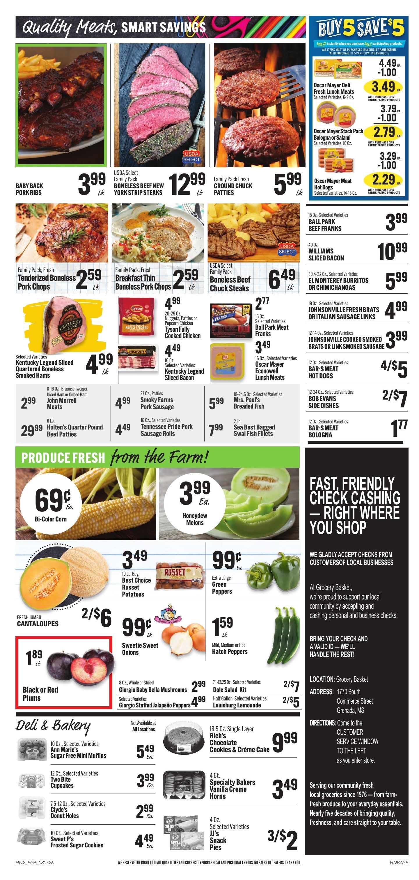 Grocery Basket Weekly Ad August 5 - 11, 2026