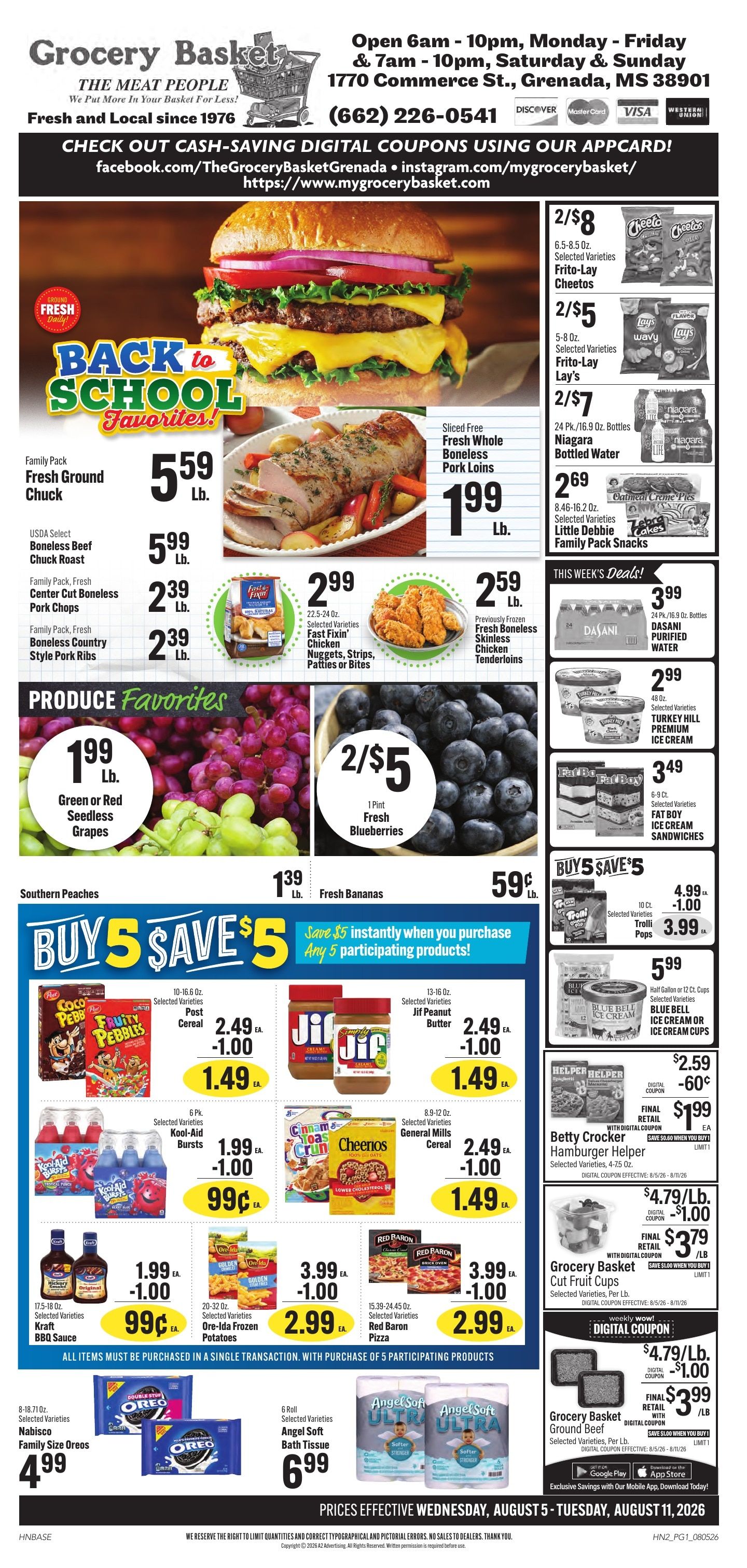 Grocery Basket Weekly Ad August 5 - 11, 2026