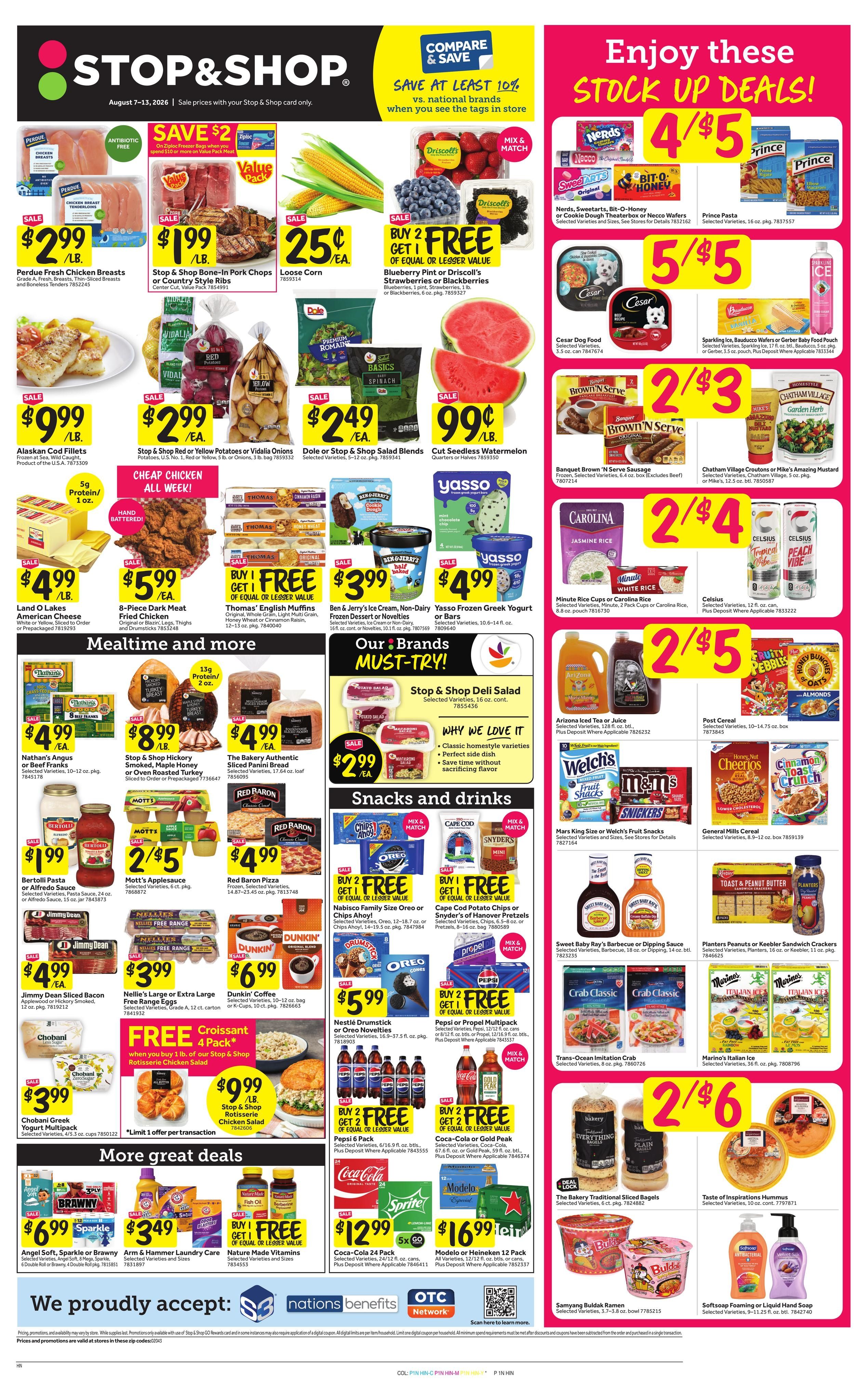 Stop & Shop (North Weymouth Area, MA) Weekly Ad August 7 - 13, 2026
