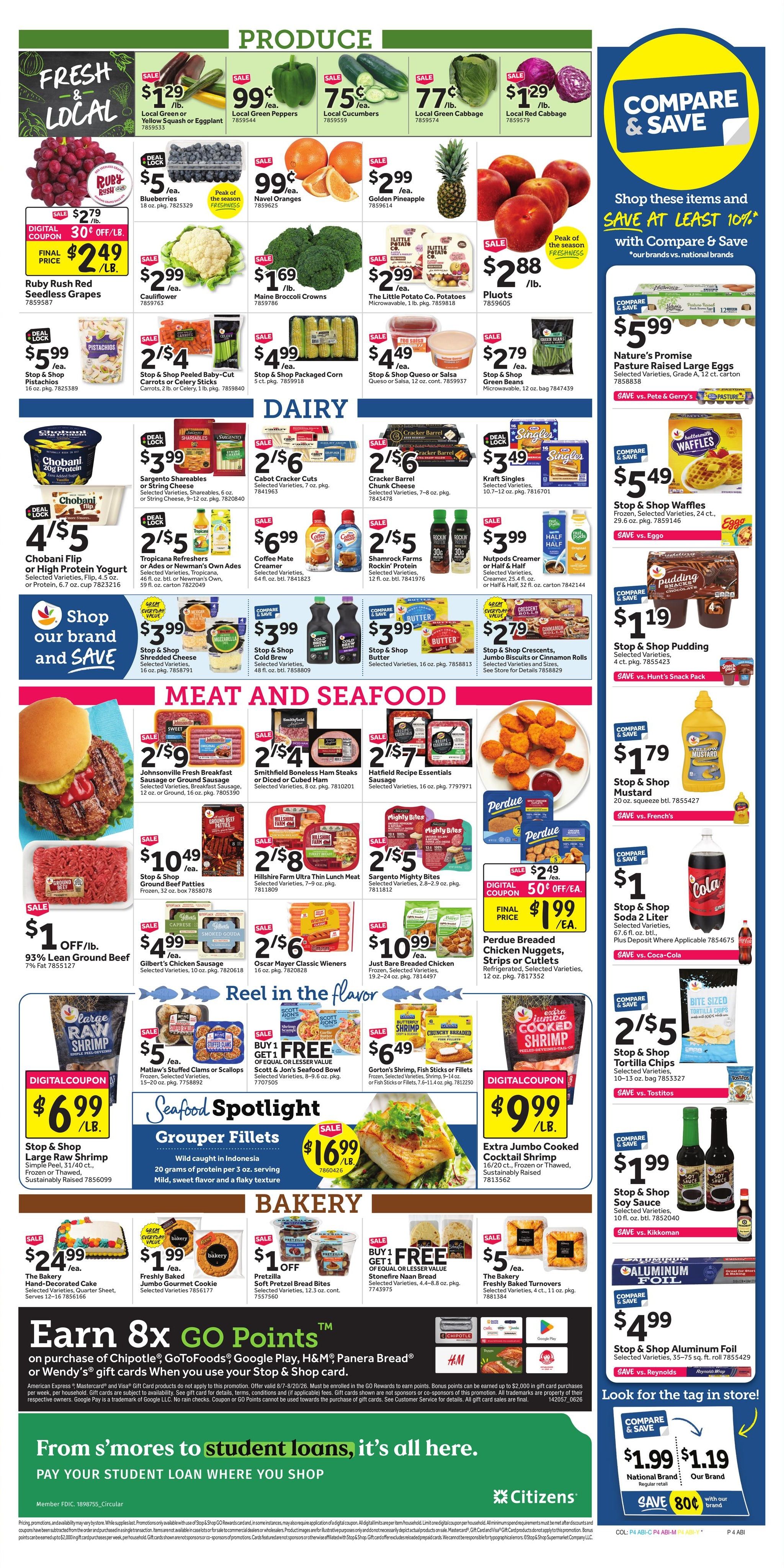 Stop & Shop (North Weymouth Area, MA) Weekly Ad August 7 - 13, 2026