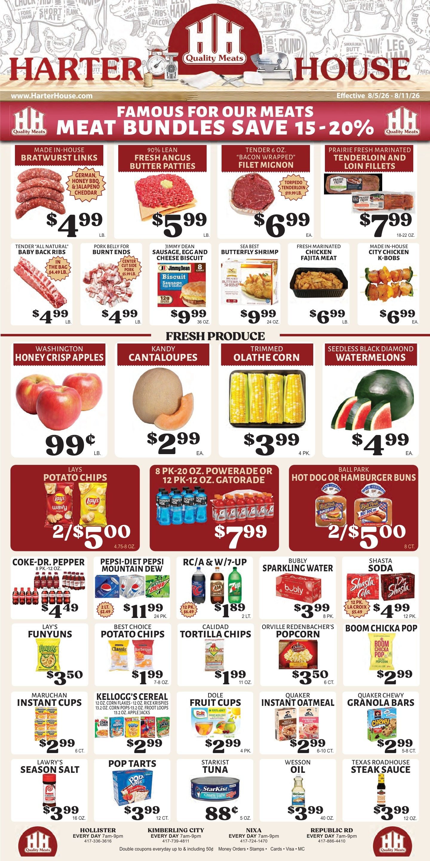 Harter House Weekly Ad August 5 - 11, 2026
