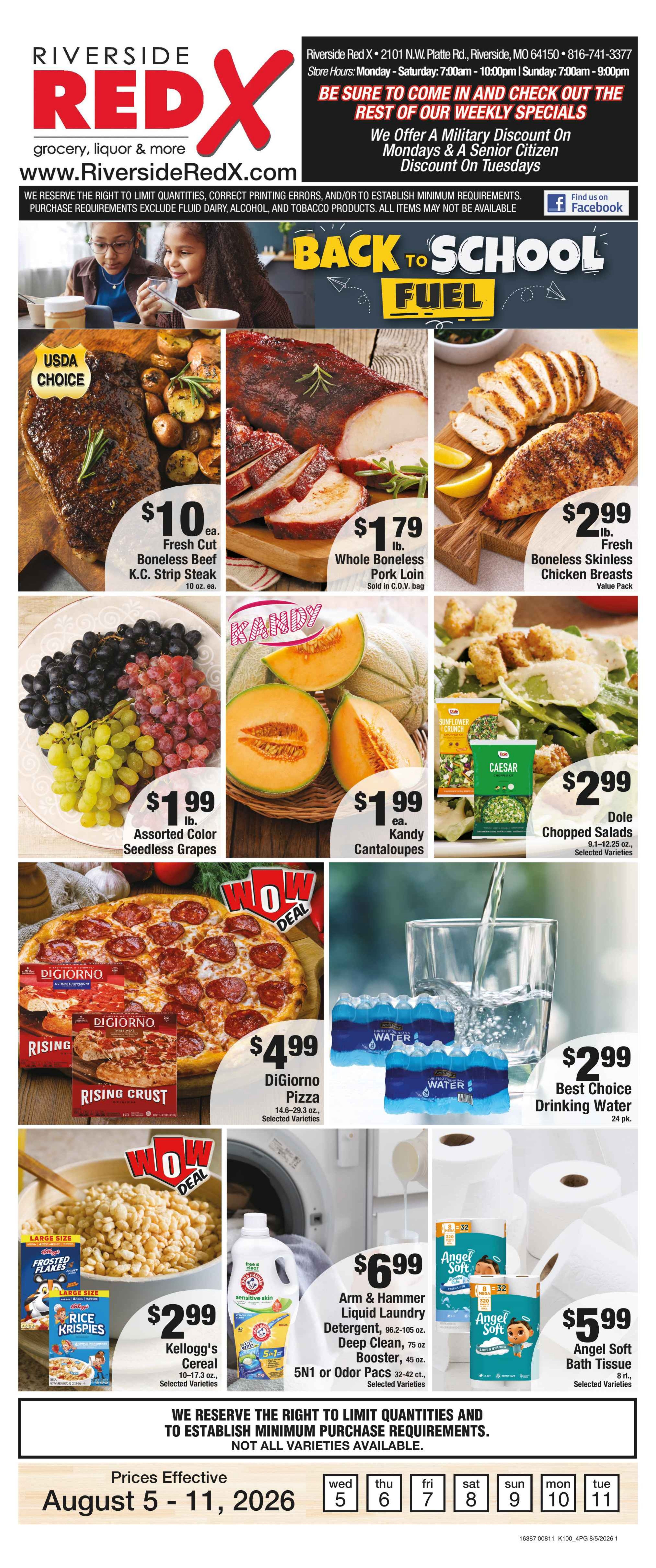 Riverside Red X Weekly Ad August 5 - 11, 2026