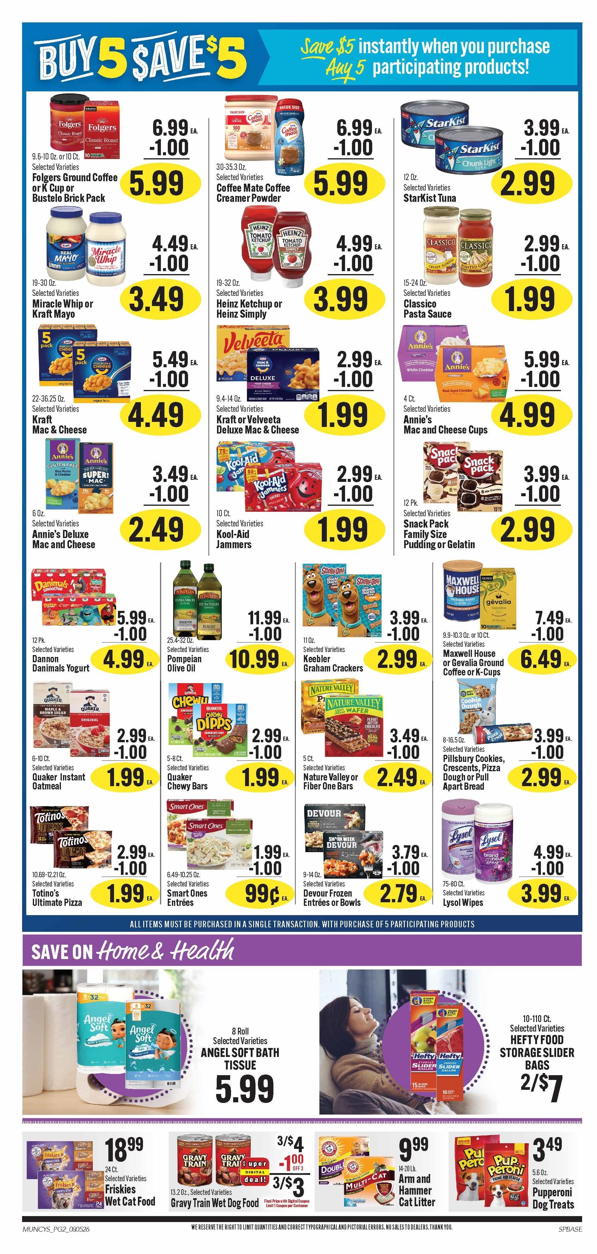 Muncy's Supermarket Back to School Favorites Weekly Ad August 5 - 11, 2026