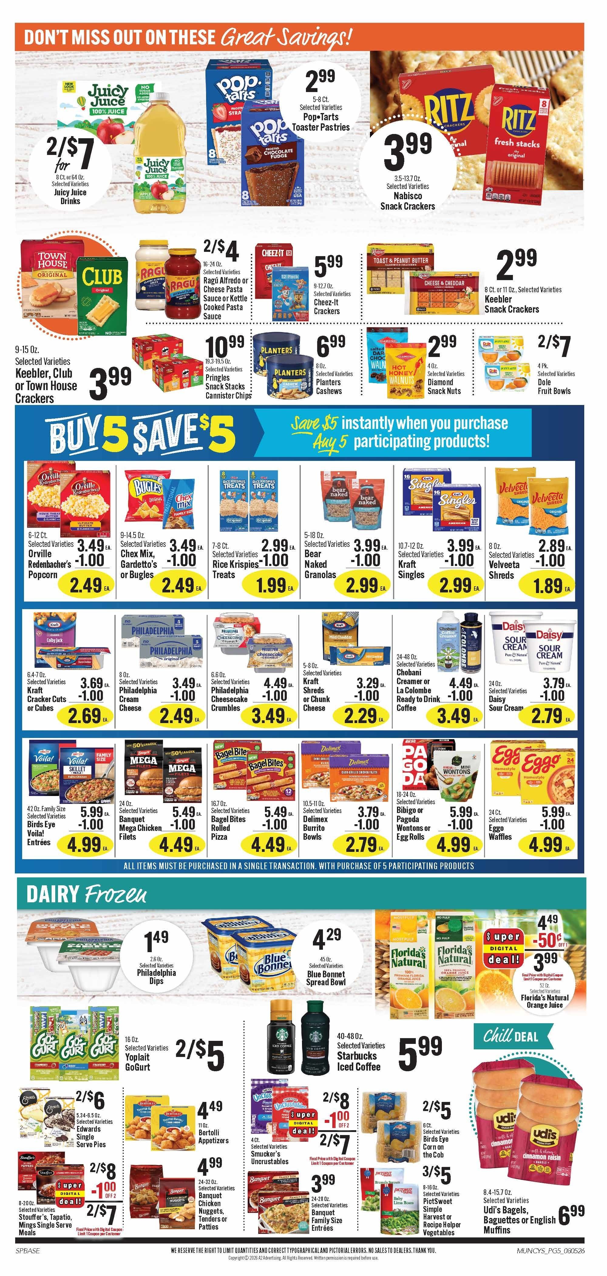 Muncy's Supermarket Back to School Favorites Weekly Ad August 5 - 11, 2026