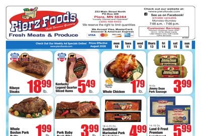 Pierz Foods Weekly Ad August 10 - 16, 2026