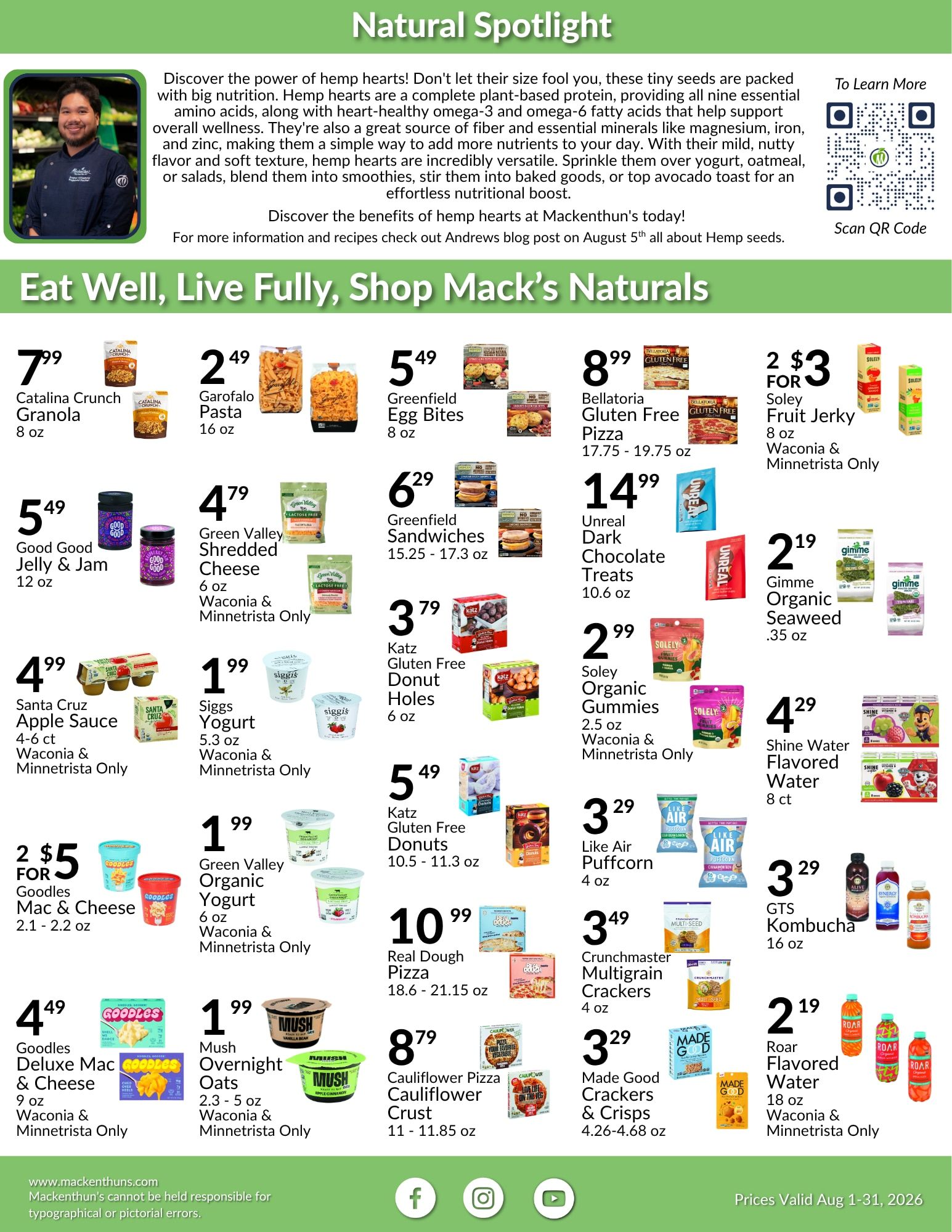 Mackenthun's Monthly Naturals Weekly Ad August 1 - 31, 2026