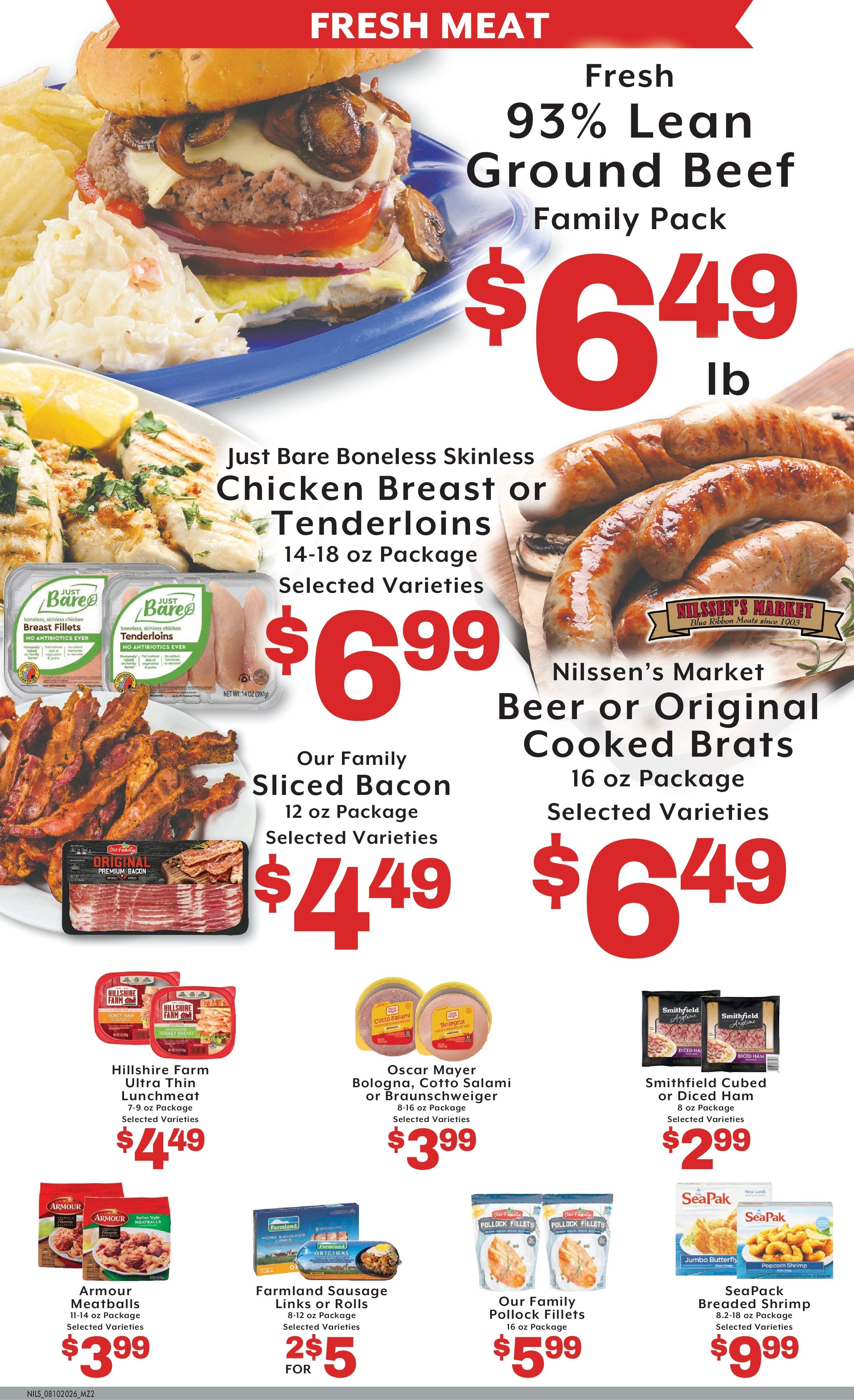 Nilssen's Foods Weekly Ad August 7 - 13, 2026