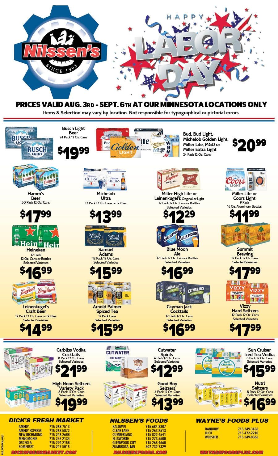 Nilssen's Foods Weekly Ad August 7 - 13, 2026