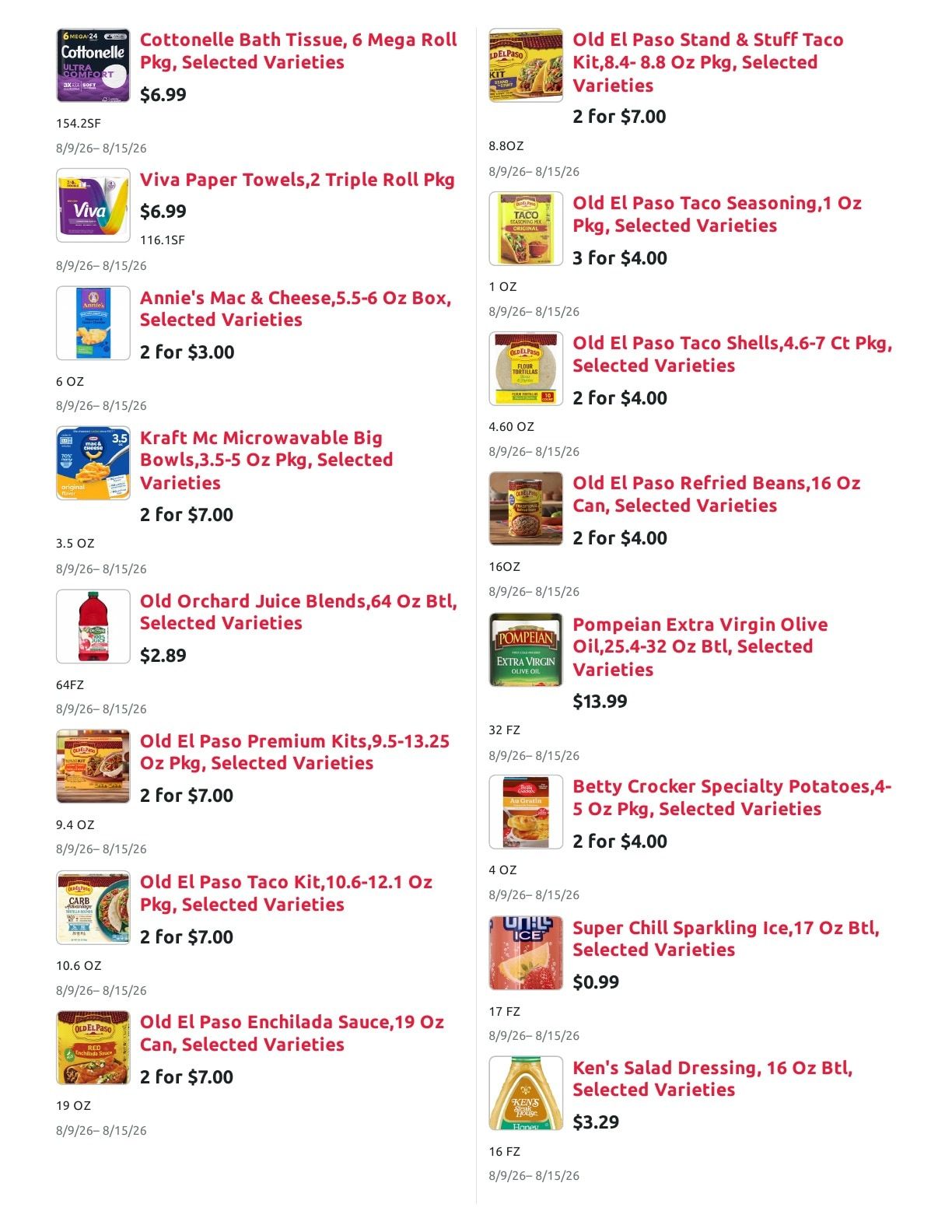 Radermacher's Fresh Market Weekly Ad August 9 - 15, 2026