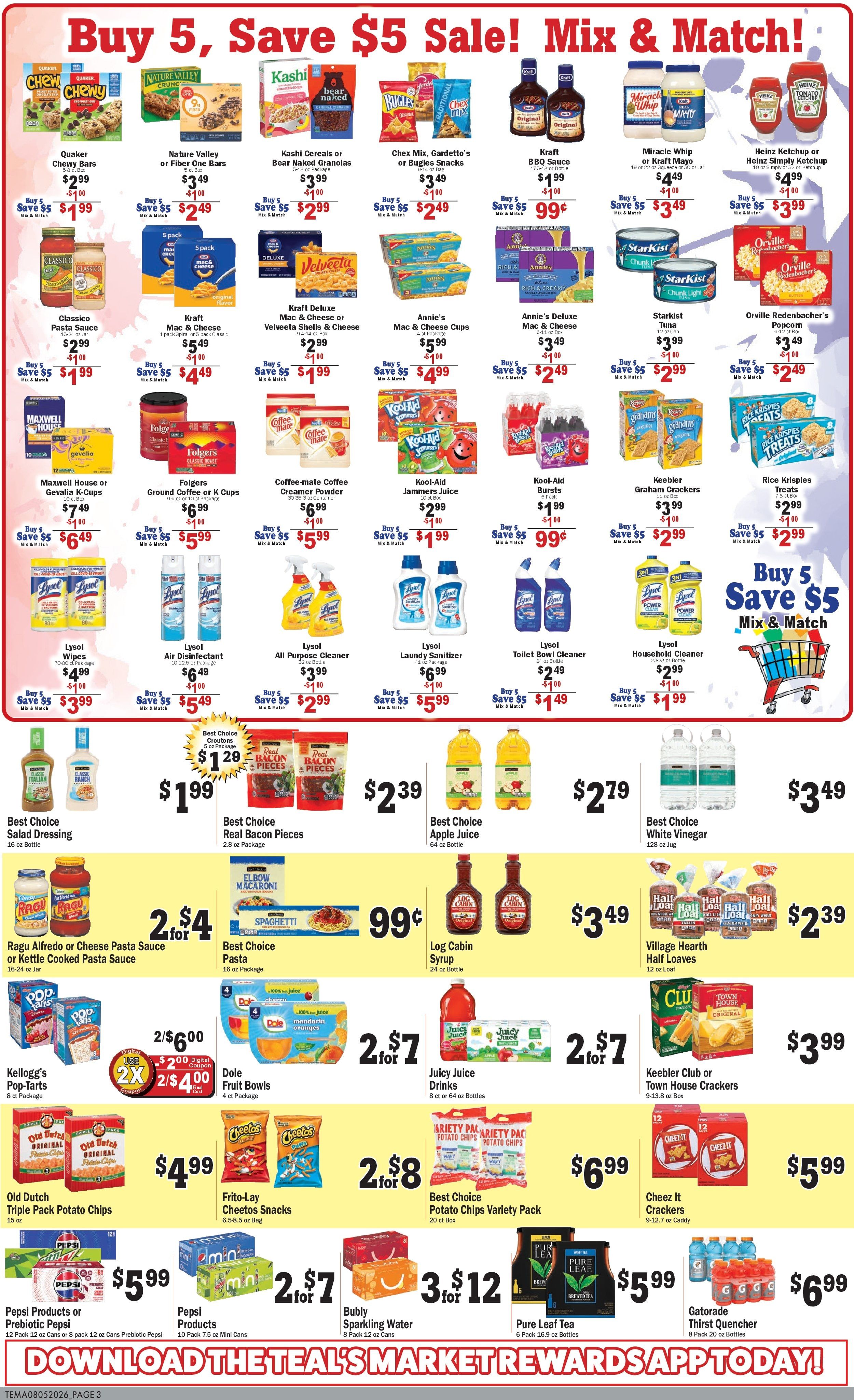 Teal's Market (Albany, Cold Spring and Spicer, MN) Weekly Ad August 5 - 11, 2026