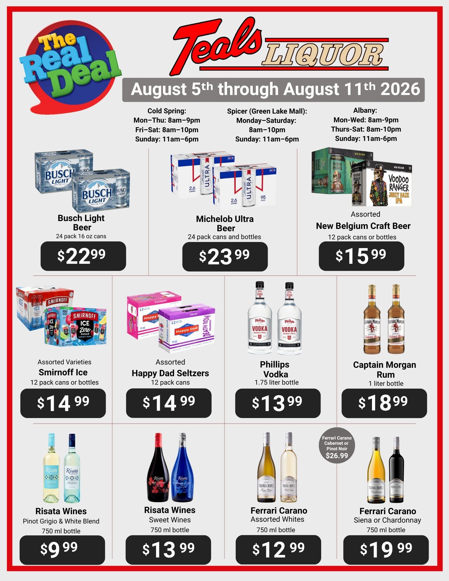 Teal's Market (Albany, Cold Spring and Spicer, MN) Weekly Ad August 5 - 11, 2026