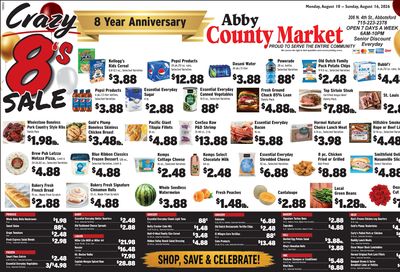Abby County Market Weekly Ad August 10 - 16, 2026
