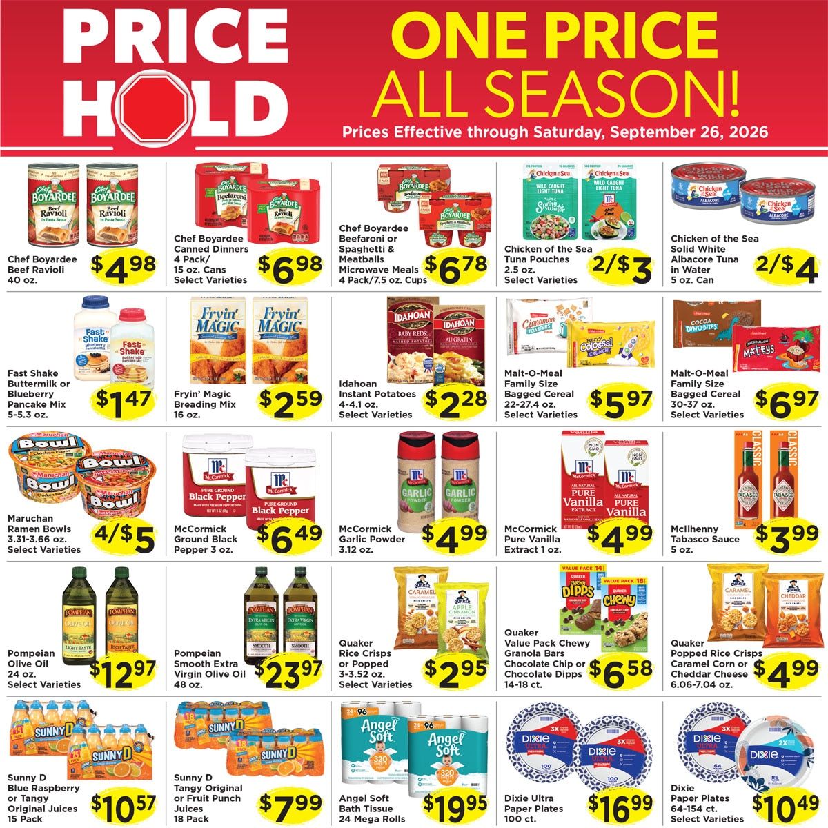 KJ's Fresh Market Price Hold Weekly Ad July 19 - September 26, 2026