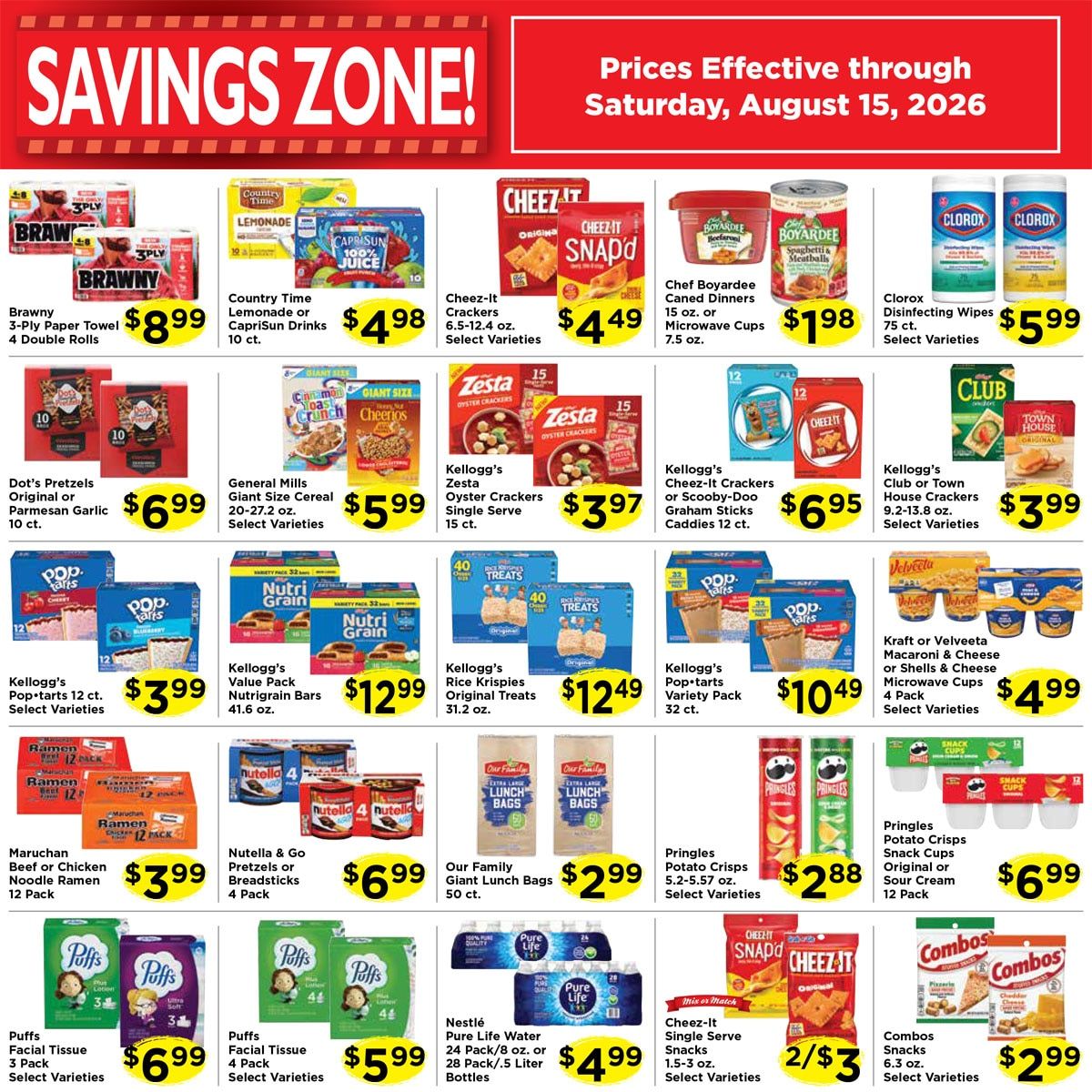 KJ's Fresh Market Savings Zone Weekly Ad July 19 - August 15, 2026