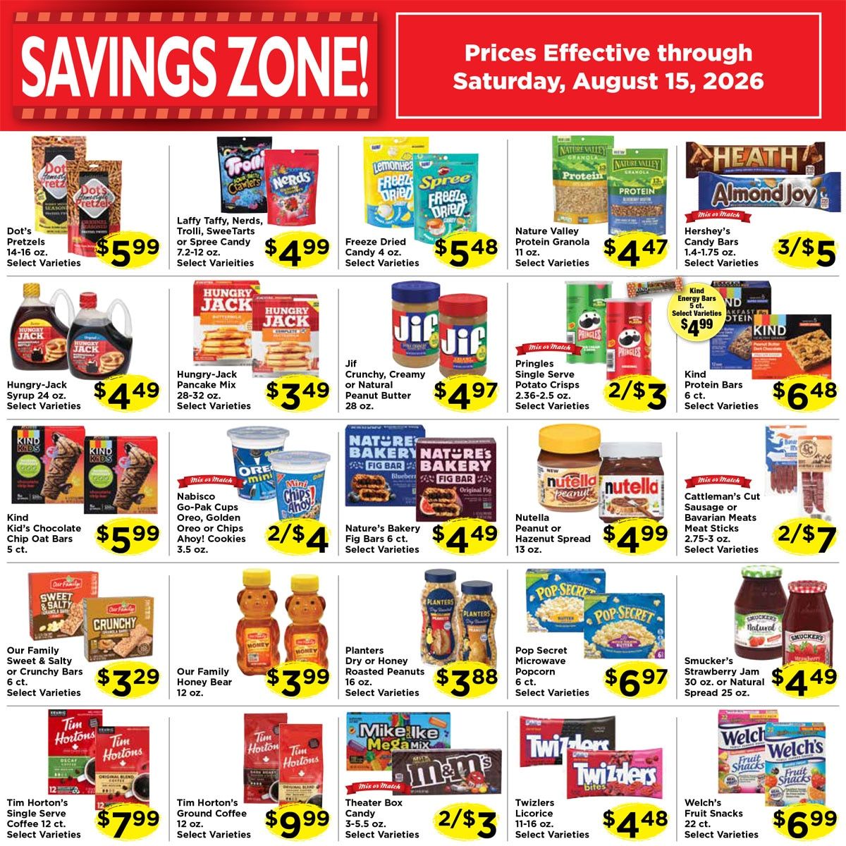 KJ's Fresh Market Savings Zone Weekly Ad July 19 - August 15, 2026