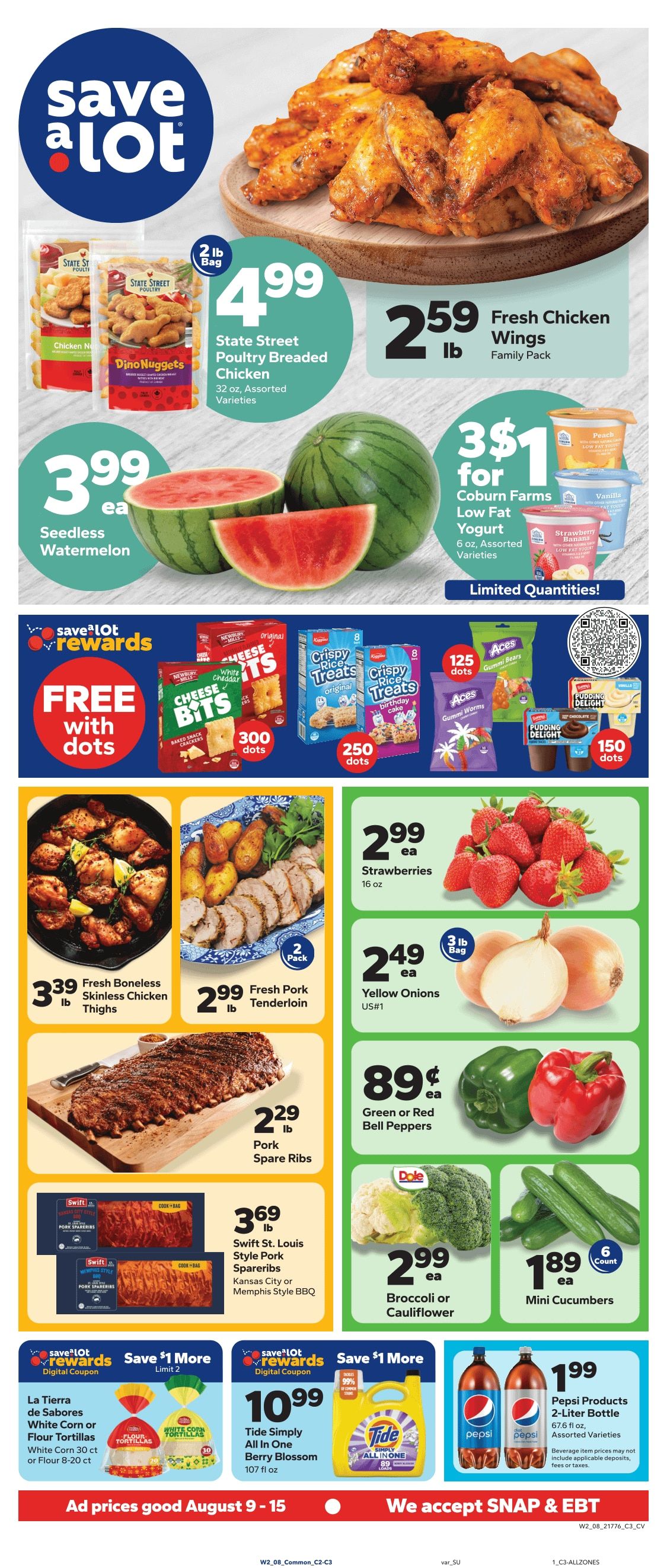 Save a Lot Food Stores (Amery, WI) Weekly Ad August 9 - 15, 2026