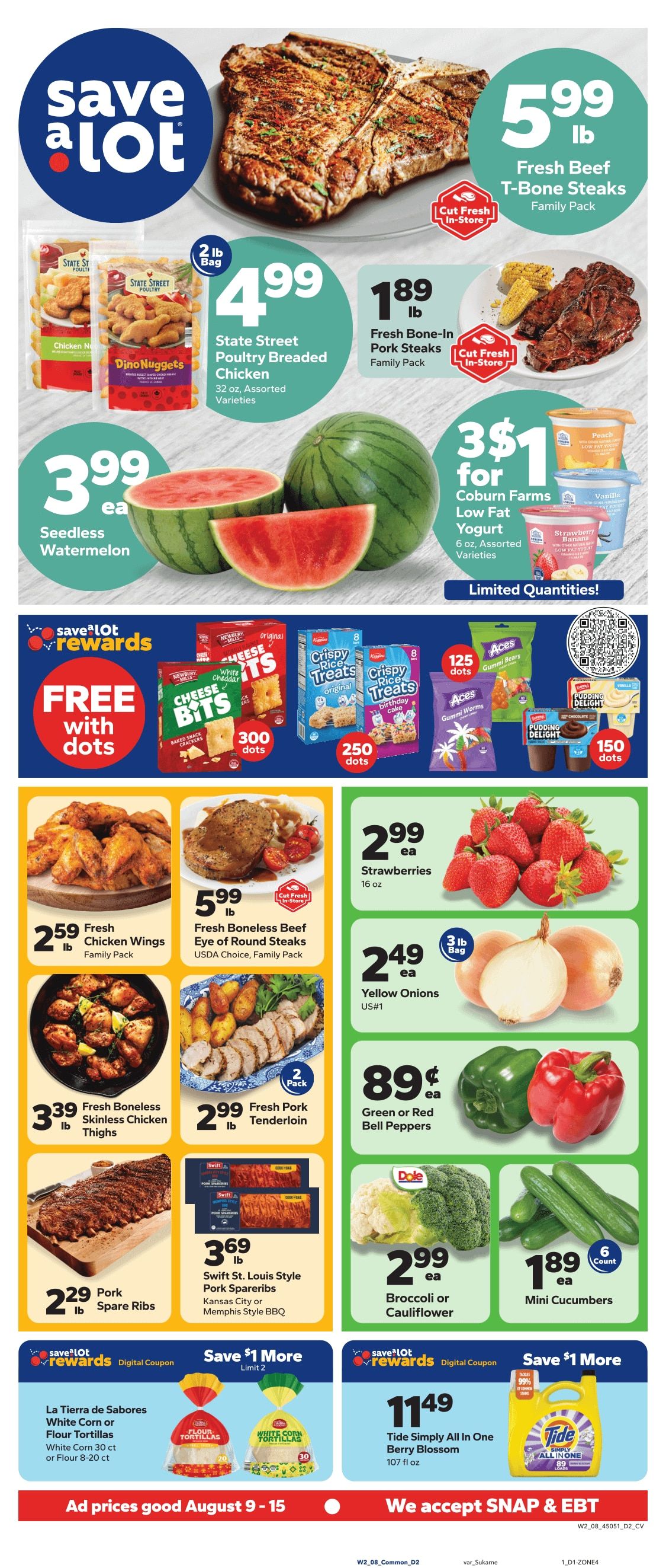Save a Lot Food Stores (Caribou, ME) Weekly Ad August 9 - 15, 2026