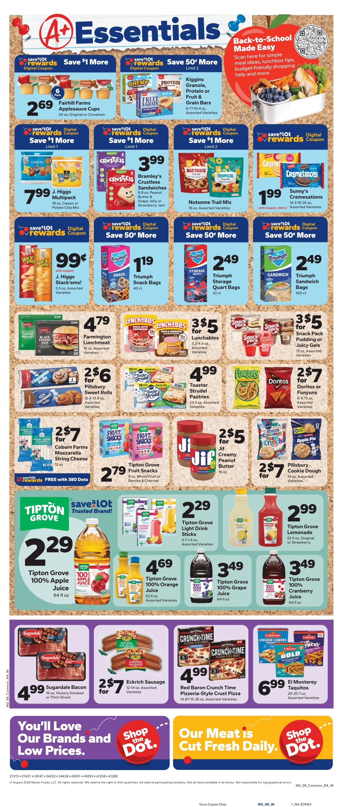 Save a Lot Food Stores (Caribou, ME) Weekly Ad August 9 - 15, 2026