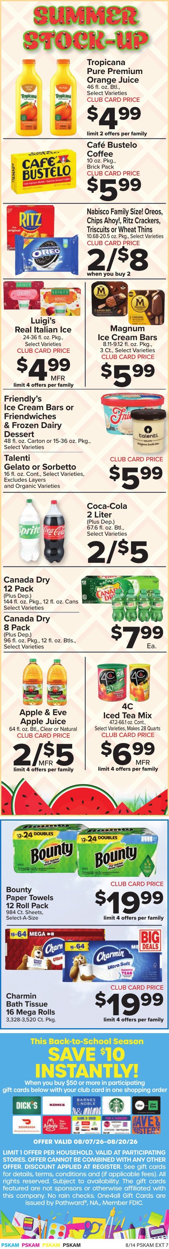 Foodtown Weekly Ad August 14 - 20, 2026