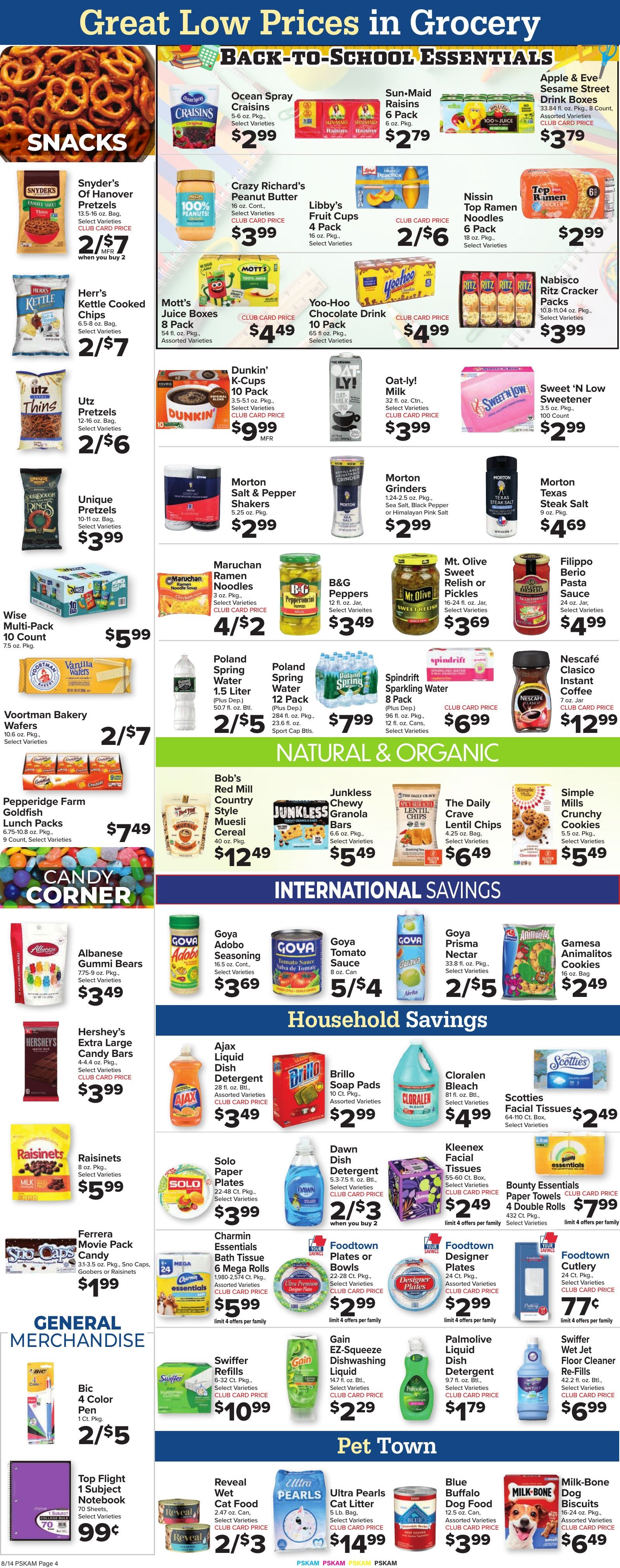Foodtown Weekly Ad August 14 - 20, 2026