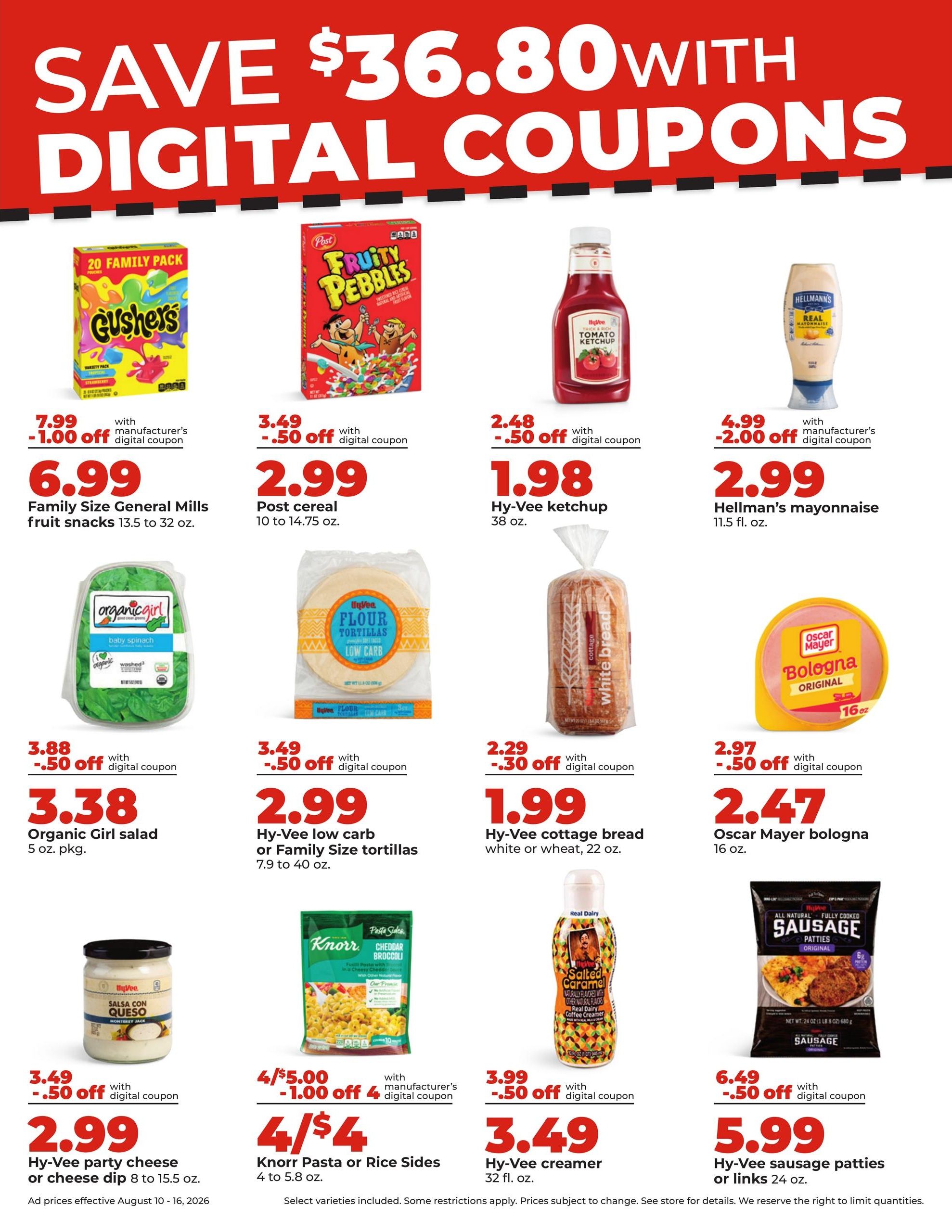 Hy-Vee (Lincoln Area, NE) Weekly Ad August 10 - 16, 2026