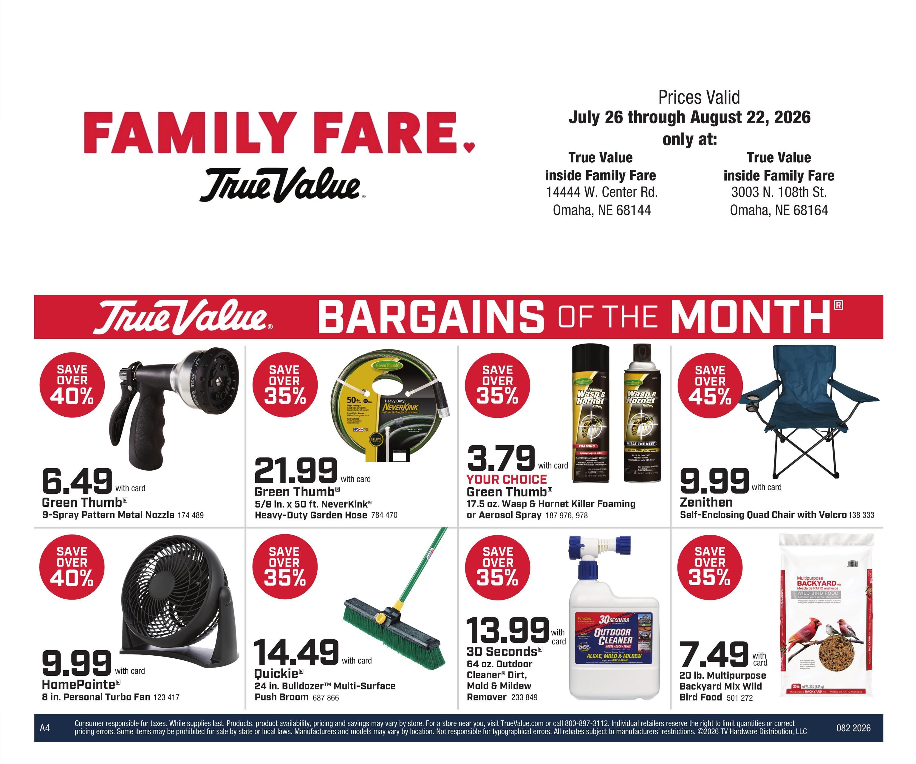 Family Fare (Council Bluffs–Omaha Area, IA–NE) Weekly Ad August 9 - 15, 2026
