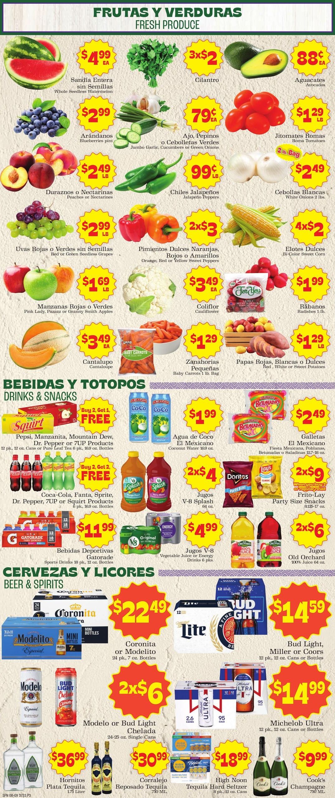 Supermercado Nuestra Familia Weekly Ad August 9 - 15, 2026