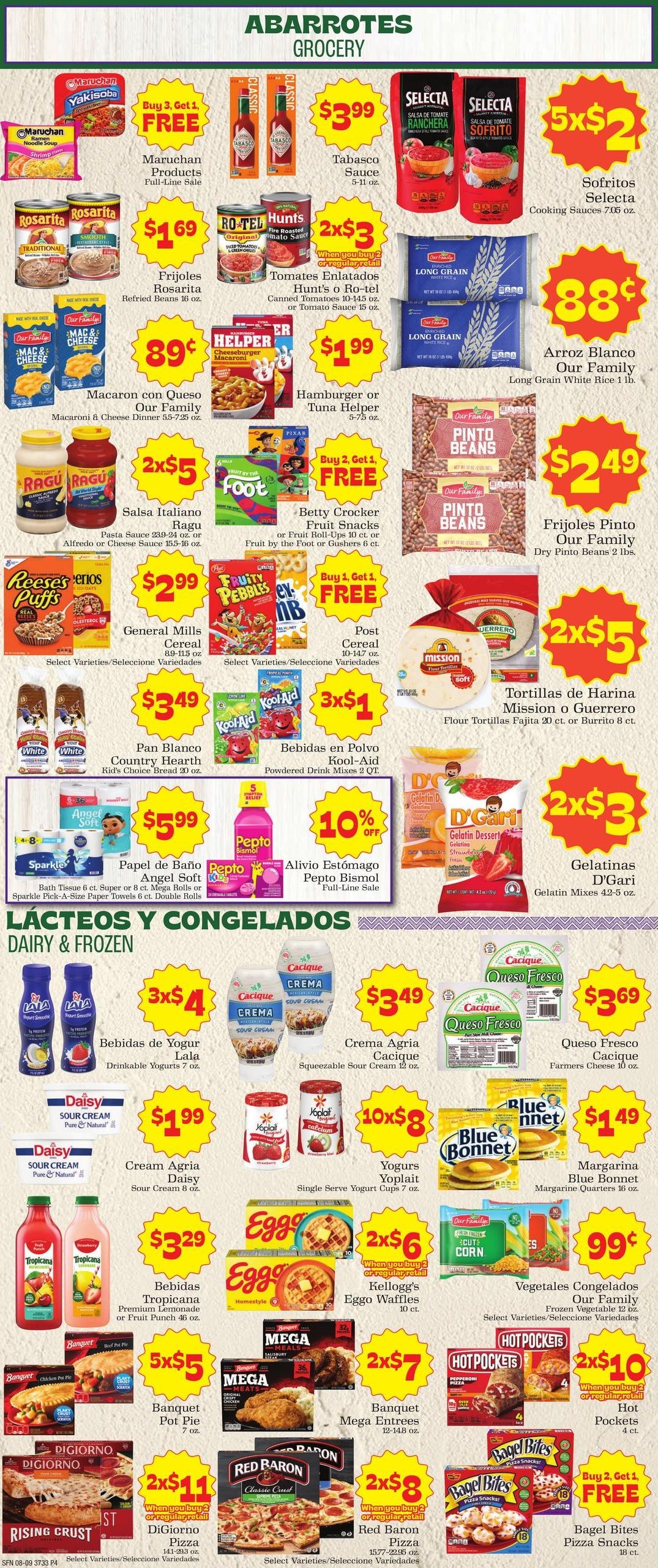 Supermercado Nuestra Familia Weekly Ad August 9 - 15, 2026